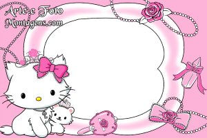 Moldura Personagens - Hello Kitty Moldura Personagens - Hello Kitty