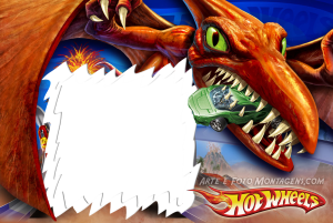 Moldura Personagens - Hot Wheels Dinossauro Moldura Personagens - Hot Wheels Dinossauro