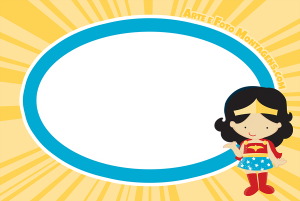Moldura Personagens - Liga Da Justica Mulher Maravilha Baby Mini Moldura Personagens - Liga Da Justica Mulher Maravilha Baby Mini