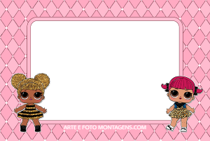Moldura Personagens - Lol Surprise Rosa Moldura Personagens - Lol Surprise Rosa