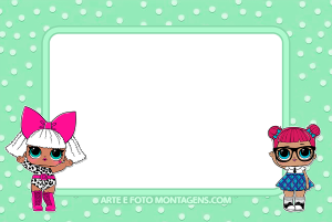 Moldura Personagens - Lol Surprise Verde Moldura Personagens - Lol Surprise Verde