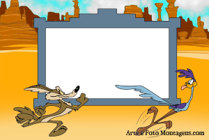 Moldura Personagens - Looney Tunes Coiote Papaleguas Moldura Personagens - Looney Tunes Coiote Papaleguas