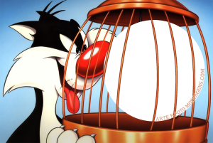 Moldura Personagens - Looney Tunes Frajola Gaiola Moldura Personagens - Looney Tunes Frajola Gaiola