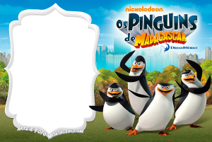 Moldura Personagens - Madagascar Pinguins Moldura Personagens - Madagascar Pinguins