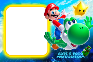 Moldura Personagens - Mario Galaxy Moldura Personagens - Mario Galaxy