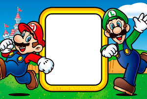 Moldura Personagens - Mario Luigi Moldura Personagens - Mario Luigi