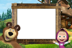 Moldura Personagens - Masha E O Urso Moldura Personagens - Masha E O Urso