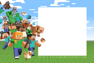 Moldura Personagens - Minecraft Moldura Personagens - Minecraft