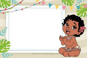 Moldura Personagens - Moana Baby Moldura Personagens - Moana Baby