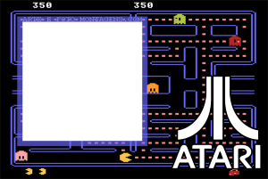 Moldura Personagens - Pac Man Atari Antigo Moldura Personagens - Pac Man Atari Antigo