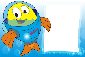 Moldura Personagens - Peixonauta Moldura Personagens - Peixonauta