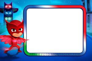 Moldura Personagens - Pj Masks Corujita Owlette Moldura Personagens - Pj Masks Corujita Owlette
