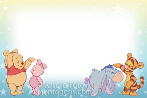Moldura Personagens - Pooh Ursinho Baby Tigrao Leitao Io Moldura Personagens - Pooh Ursinho Baby Tigrao Leitao Io