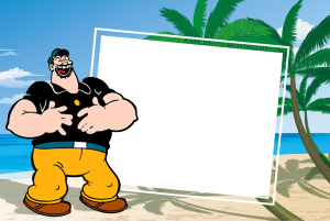 Moldura Personagens - Popeye Brutus Moldura Personagens - Popeye Brutus
