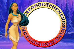 Moldura Personagens - Princesa Pocahontas Moldura Personagens - Princesa Pocahontas