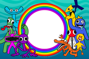 Moldura Personagens - Rainbow Friends Moldura Personagens - Rainbow Friends