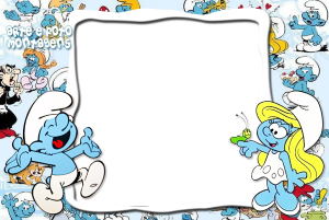 Moldura Personagens - Smurfs Desenho Moldura Personagens - Smurfs Desenho