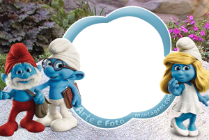 Moldura Personagens - Smurfs Filme Moldura Personagens - Smurfs Filme
