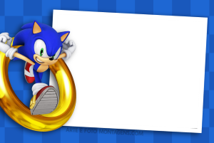 Moldura Personagens - Sonic Anel Moldura Personagens - Sonic Anel