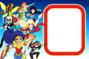 Moldura Personagens - Super Hero Girls Moldura Personagens - Super Hero Girls