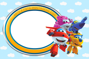 Moldura Personagens - Super Wings Moldura Personagens - Super Wings