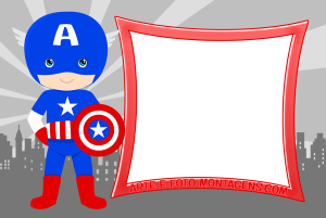 Moldura Personagens - Vingadores Capitao America Moldura Personagens - Vingadores Capitao America