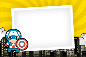 Moldura Personagens - Vingadores Capitao America Mini Baby Moldura Personagens - Vingadores Capitao America Mini Baby