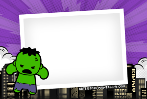 Moldura Personagens - Vingadores Hulk Mini Baby Moldura Personagens - Vingadores Hulk Mini Baby