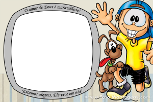 Moldura Religiosa - Mig E Meg Cachorrinho Moldura Religiosa - Mig E Meg Cachorrinho