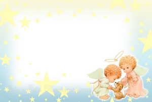 Moldura Religiosa - Anjo Anjinhos E Cachorrinho Moldura Religiosa - Anjo Anjinhos E Cachorrinho