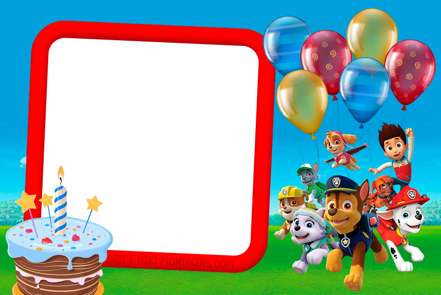 Personagens - Patrulha Canina Aniversario