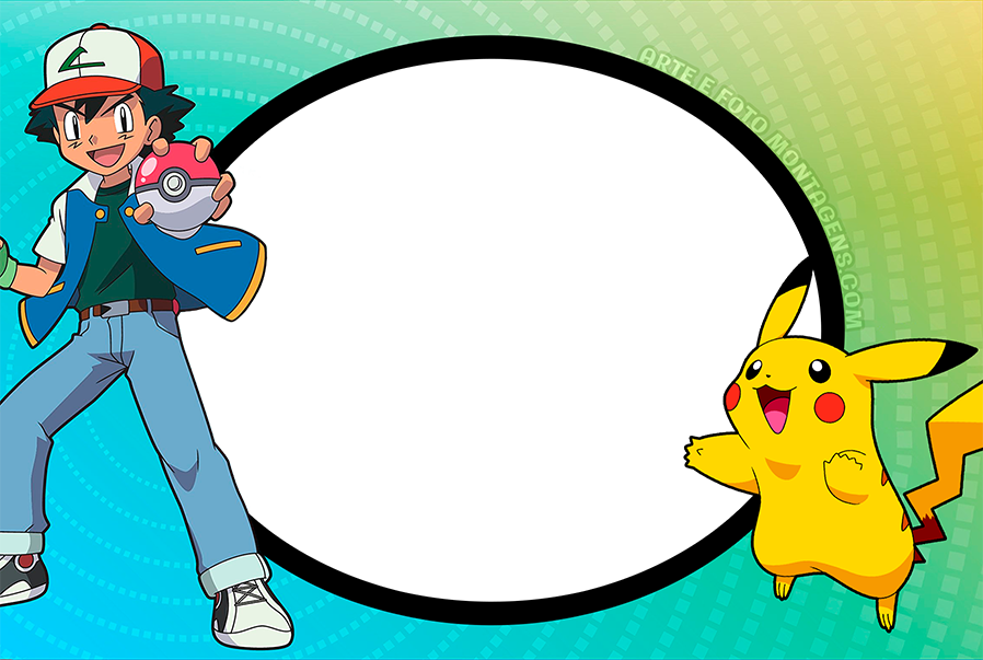 Personagens - Pokemon Pikachu Ash Ketchum